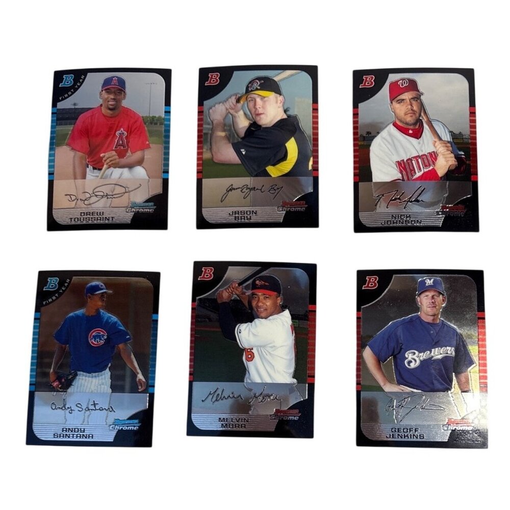 Bowman Baseball Cards Featuring Toussaint Bay Johnson Santana Mora Jenkins